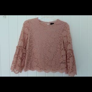 Pink lace shirt